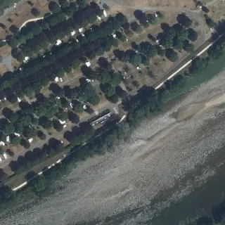 Vista aerea di Camping de l'Île d'Or d’Amboise