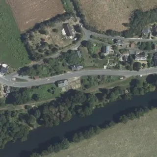 Aerial view of Service station