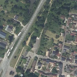 Luftbild von Ver-/Entsorgung