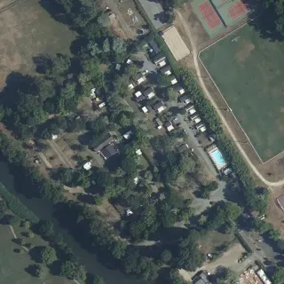 Vue aérienne de Camping La Vallée de l'Indre