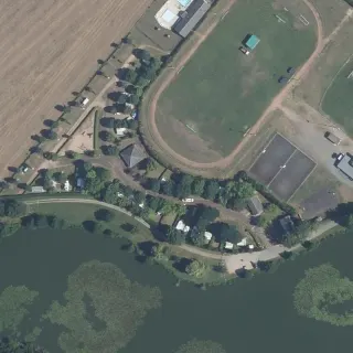 Aerial view of Camping L'Étang Merlin