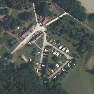 Aerial view of Camping de Villechaume
