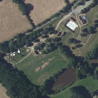 Luftbild von Camping Les Frênes