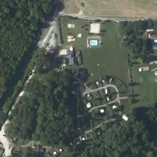 Vue aérienne de Camping Le Bois Fleuri