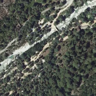 Luftbild von Camping Tuani