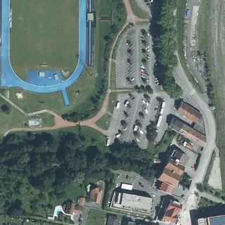 Flygbild över Tömningsstation