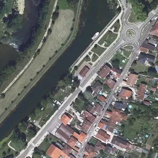 Luftbild von Ver-/Entsorgung