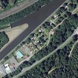 Aerial view of Camping du Plan Incliné
