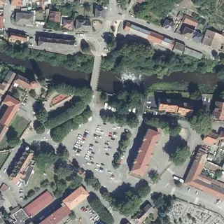 Aerial view of Parking Bungert (Camping Car)