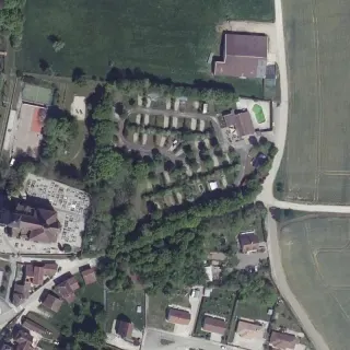 Vue aérienne de Camping La Croix Badeau