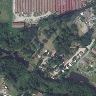 Luftbild von Camping Pré Vologne