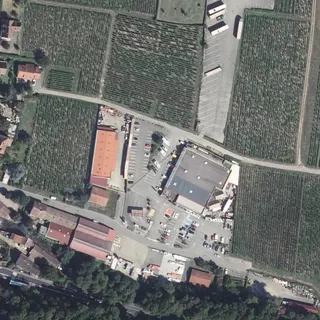 Aerial view of Parking Intermarche Kaysersberg