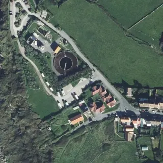 Vista aerea di Camper service