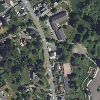 Vue aérienne de Aire de service