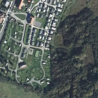 Aerial view of Service station