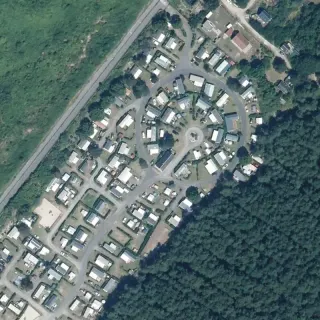 Vue aérienne de Aire de service
