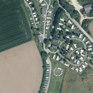 Vue aérienne de Camping Municipal La Cavée verte