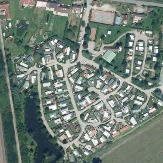 Aerial view of Camping La Pierre d'Orge