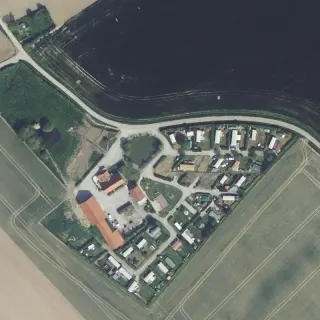 Aerial view of Les Cent Fleurs