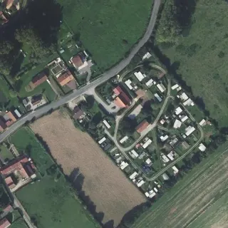 Vue aérienne de Camping Le Manoir
