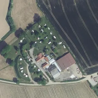 Luftbild von Camping Les Houblonnières