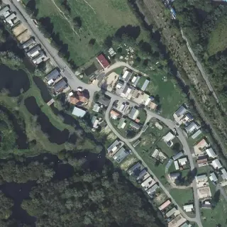Aerial view of Camping Les Étangs Fleuris
