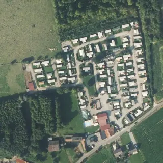 Aerial view of Camping La Verte Colline