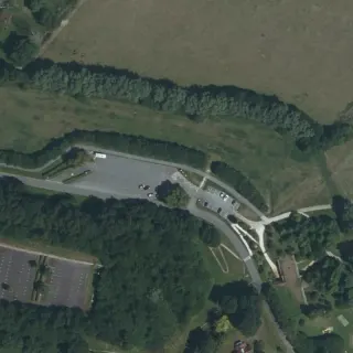 Luftbild von Ver-/Entsorgung
