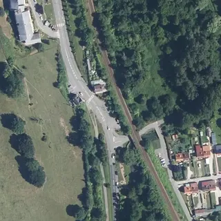Flygbild över Aire de Service Camping car du Plessis