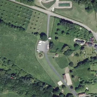 Vue aérienne de Aire de service