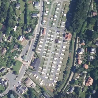 Vue aérienne de La maison du campeur