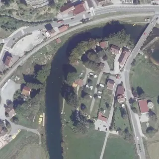 Flygbild över Tömningsstation