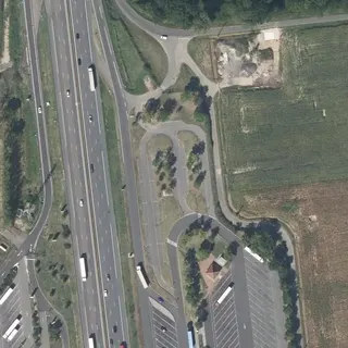Flyfoto av Parkeringsplass