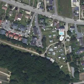 Aerial view of Camping le Clos Normand