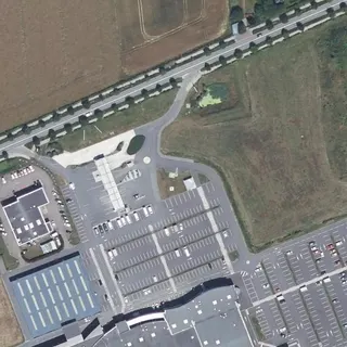 Flygbild över Tömningsstation