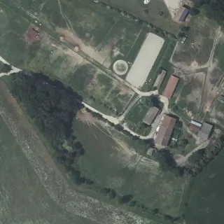 Vue aérienne de Les Brugues
