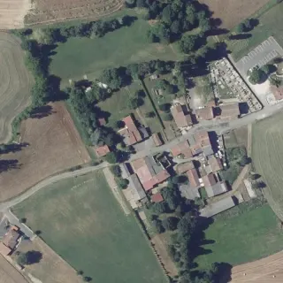 Aerial view of Camping à la ferme