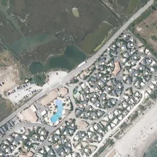 Vue aérienne de Camping Les Tamaris