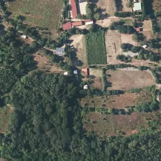 Vue aérienne de Camping à la ferme
