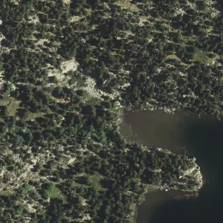 Aerial view of Étang Noir