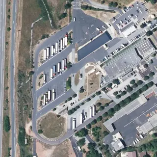 Vue aérienne de Aire de service