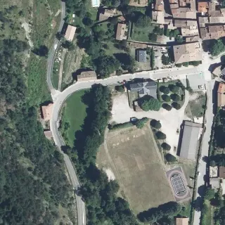 Aerial view of Service station