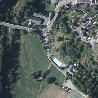 Vista aerea di Camper service