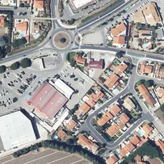 Aerial view of Service station