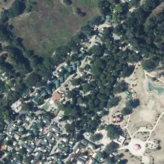 Vue aérienne de Camping Capfun Domaine de Maël