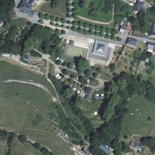 Vue aérienne de Camping municipal du Pouech