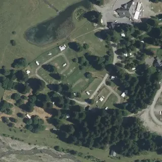 Vue aérienne de Camping du Lac d'Estaing