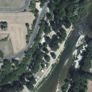 Vue aérienne de Camping de l'Aubigue