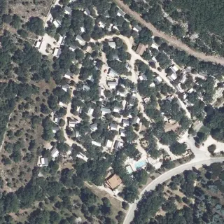 Luftbild von Camping La Buissière - Gard