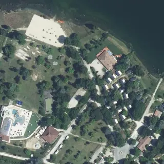 Vue aérienne de Lac de Thoux Saint-Cricq